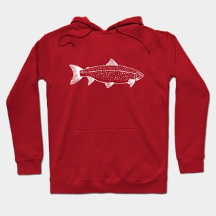 Landlocked Salmon - detailed hand drawn fish design Hoodie